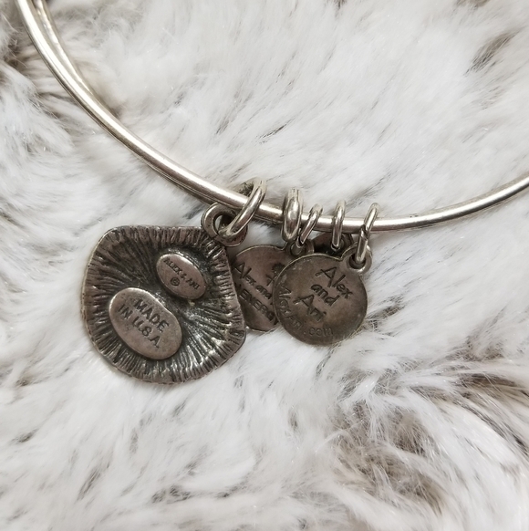 Alex And Ani Seashell Positive Energy Technology Bangle Bracelet - Picture 6 of 7